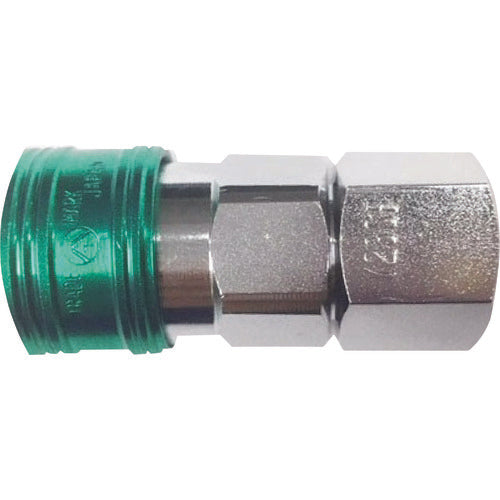 Yamato Metal Coupling BLY-C Series Color Coupling Socket (For Male Thread Mounting) Green 10 Pieces Mating Mounting Size R3/8 BLY23-SF-G 1 Piece