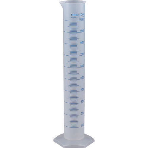 ＴＲＵＳＣＯ　メスシリンダー　１０００ｍｌ　青目盛付　ＰＰ製　MS1000　1 個