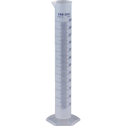 ＴＲＵＳＣＯ　メスシリンダー　２５０ｍｌ　青目盛付　ＰＰ製　MS250　1 個