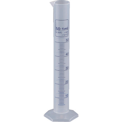 ＴＲＵＳＣＯ　メスシリンダー　５０ｍｌ　青目盛付　ＰＰ製　MS50　1 個