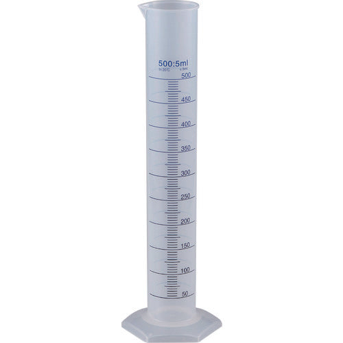 ＴＲＵＳＣＯ　メスシリンダー　５００ｍｌ　青目盛付　ＰＰ製　MS500　1 個