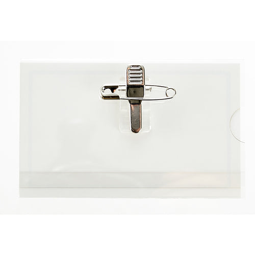 ＴＲＵＳＣＯ　再生ＰＥＴ　硬質簡易名札　クリップピンタイプ　台紙５５×９０ｍｍ　KHE-N-1P　1 個