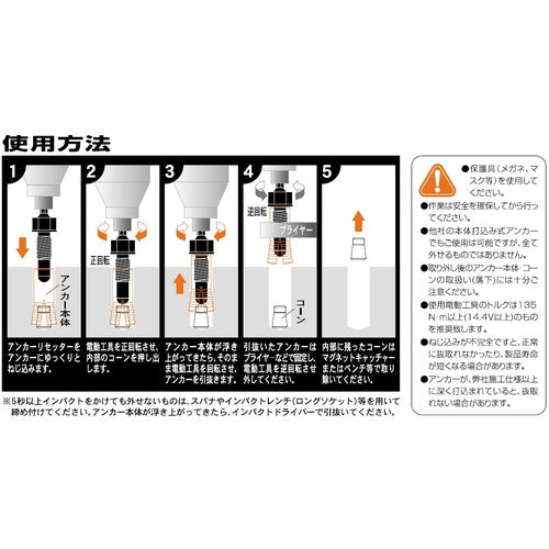 ＵＮＩＫＡ　本体打込み式アンカー抜取り工具　アンカーリセッター　ＡＲＳ−３８　ARS-38　1 本