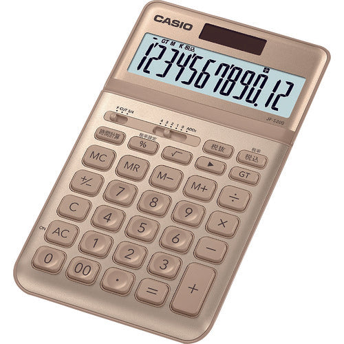 Casio Stylish Calculator (Just Type 12 digits) JF-S200-GD-N 1 unit