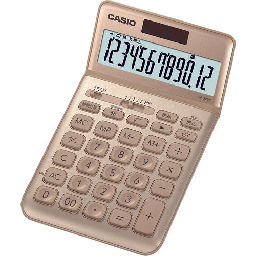 Casio Stylish Calculator (Just Type 12 digits) JF-S200-GD-N 1 unit