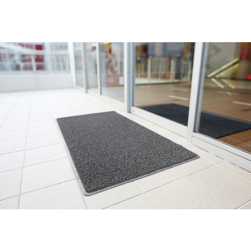 コンドル　屋外用細かい泥落し用マット　ロンソフトマット　＃１２　９００ｍｍ×１２００ｍｍ　グレー　F-129-12-GR　1 枚