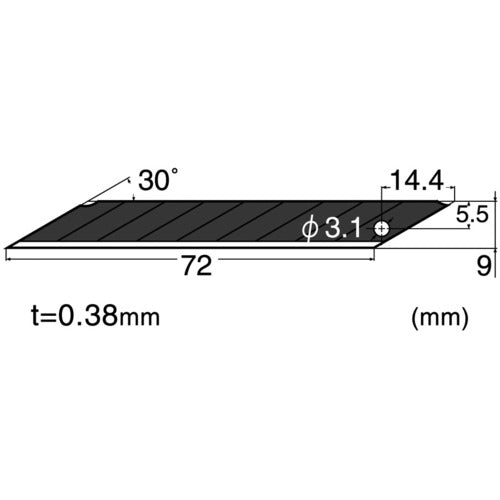 NT Replacement Blade A-Type Blade Tip 30° Black Blade 10 Pieces BA15P 1 PK