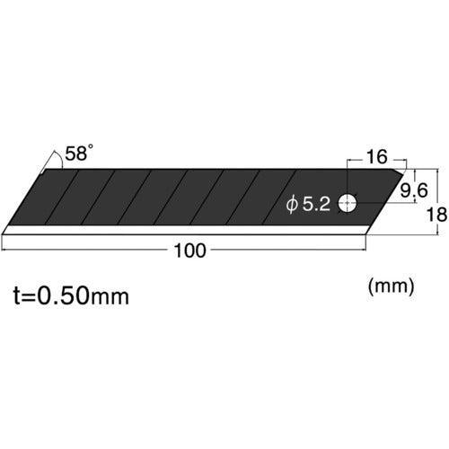 ＮＴ　替刃Ｌ型超鋭角黒刃１０枚入り　BL13P　1 PK