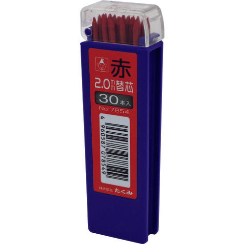 타크미 노크식 연필 대체심 레드 30개입 7854 1 PK