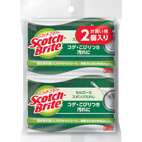 3M Scotch-Brite Cellulose Sponge Scrubber (2 pieces) C-31S 2PM 1 PK