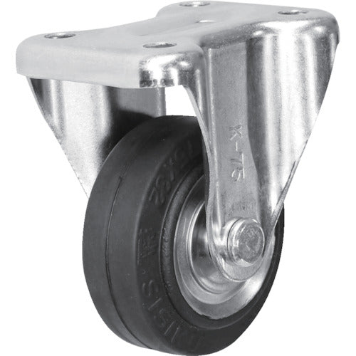 Sisiku Standard Press Caster, Rubber Wheel, Fixed, 75 Diameter, WK-75, 1 Piece