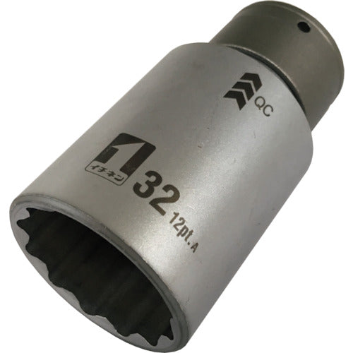 MUST TOOL QC socket single 32mm 12-sided IM-4W32-12K 19812 1 piece