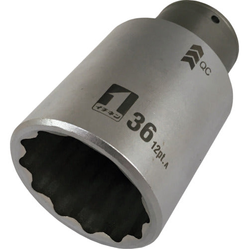 MUST TOOL QC socket single 36mm 12-sided IM-4W36-12K 19814 1 piece