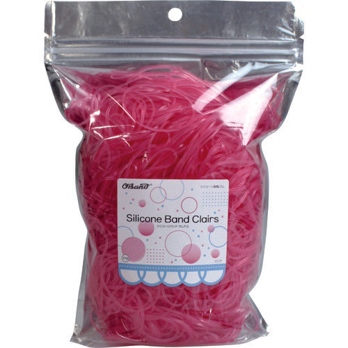 オーバンド　シリコーンバンド　クレアス　＃１６　３００ｇ袋　ピンク　GGS-300-PK　1 袋