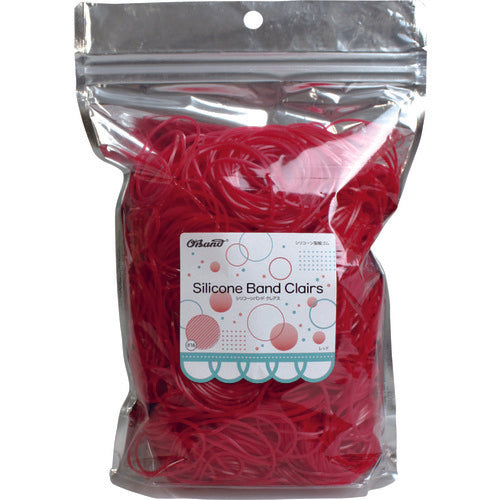 オーバンド　シリコーンバンド　クレアス　＃１６　３００ｇ袋　レッド　GGS-300-RD　1 袋