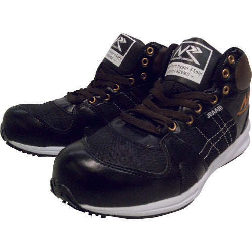 Nissin Protective Sneakers Mid Cut Black 27.0cm V906MG-BK-27.0 1 pair