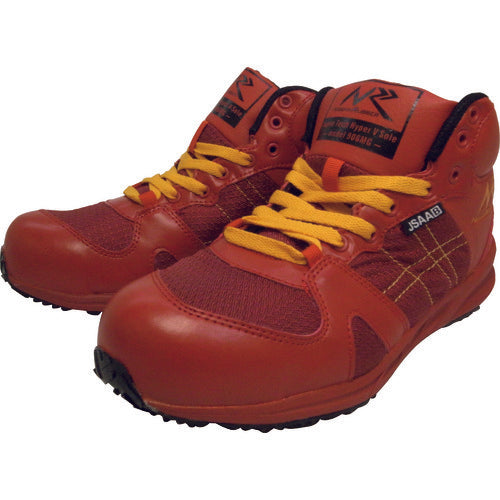 Nissin Protective Sneakers Mid Cut Red 25.0cm V906MG-R-25.0 1 pair