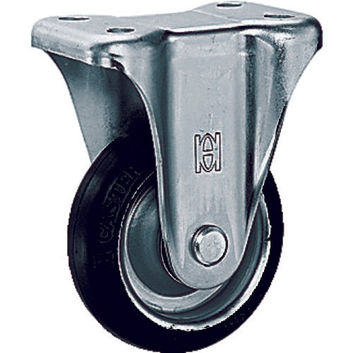 OH Press Caster K Type Medium Load Fixed (with Bearing) Rubber Wheel Wheel Diameter 75mm OHK-75 1 pc