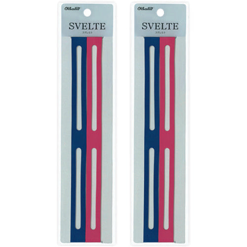 オーバンド　ゴムバンド　ＳＶＥＬＴＥ（スヴェルト）　２本入　番手♯５５×１６ｍｍ　ネイビー／ワインレッド　GRC-060-MX　1 袋