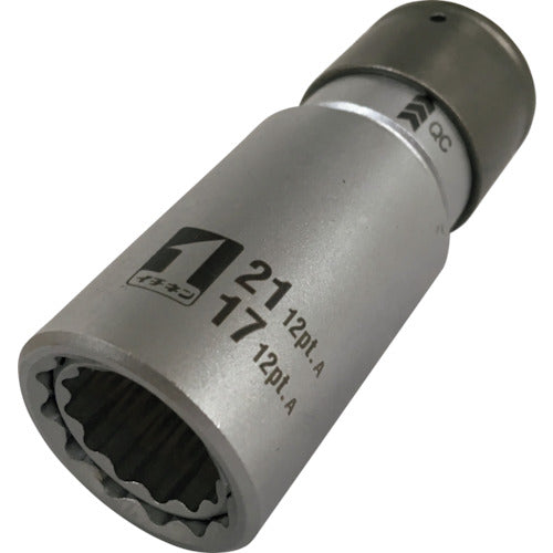 MUST TOOL QC socket double 17 x 21 12 corners IM-4W1721O-12K 19822 1 piece
