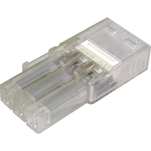 ニチフ　プラグジョイントコネクタ　プラグコネクタ（２０個入）　透明　適合電線（単線）１．６・２．０ｍｍ　NPJ P01-3P　1 箱