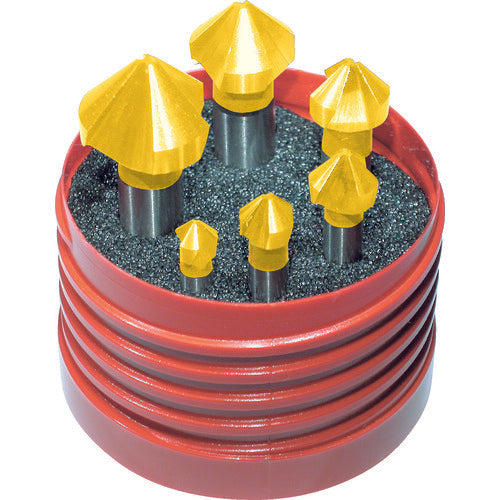 Titex 티타늄 코팅 카운터 싱크 6 개 세트 Z3711TIN-6.3-20.5 1 S