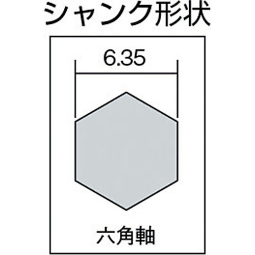 ＴＲＵＳＣＯ　六角軸ステップドリル　２枚刃チタンコーティング　４〜１２ｍｍ　NMS-12G　1 本