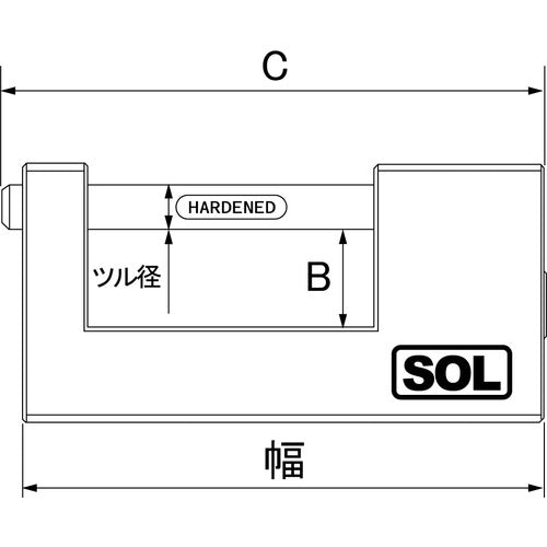 ＳＯＬ　Ｎｏ．５７００　アルミ倉庫錠　同一鍵定番　８０ｍｍ　5700-80SD　1 個