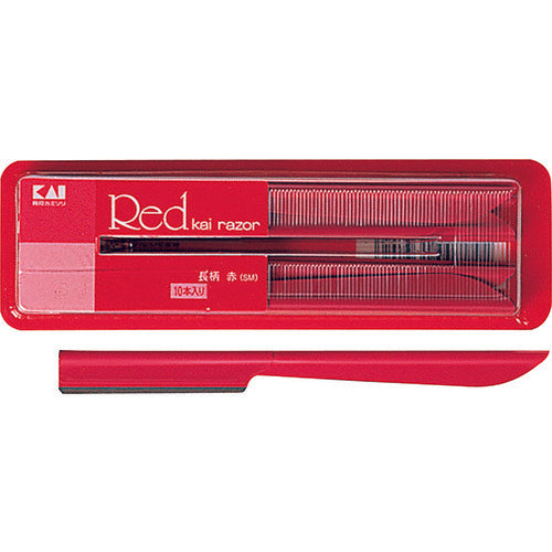 Kai Corporation Cutlery LR-10B1 Long Handle Red (SM) [Unit: PK] 00-745 1 PK