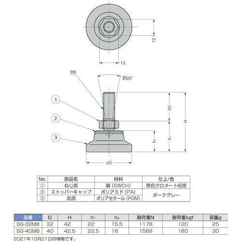SUGATSUNE (200142506) SG-32M8 System Foot SG-32M8 1 piece