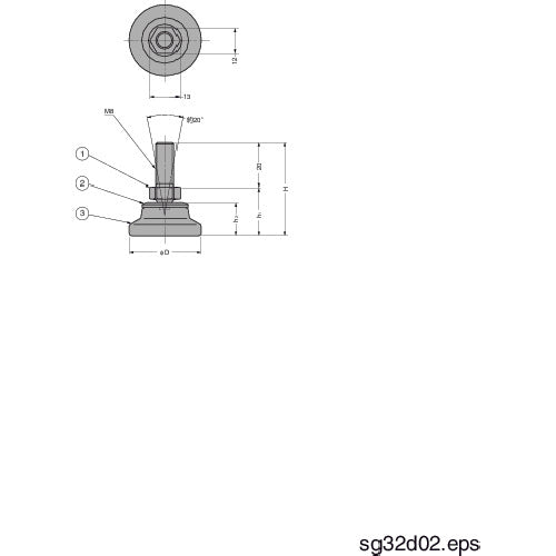 SUGATSUNE (200142504) SG-40M8 System Foot SG-40M8 1 piece
