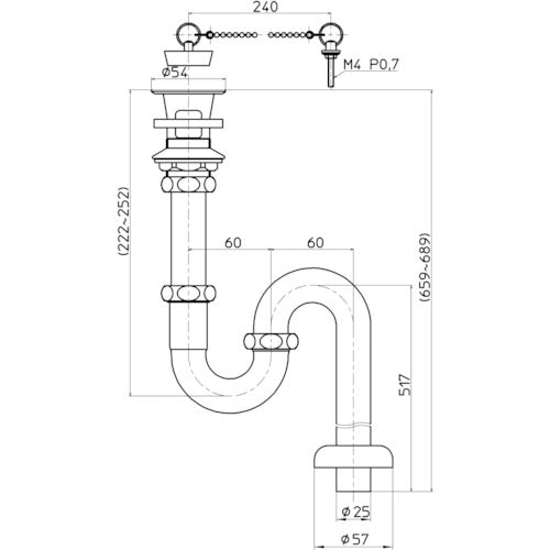 ＳＡＮＥＩ　アフレ付Ｓトラップ　H70-25　1 個