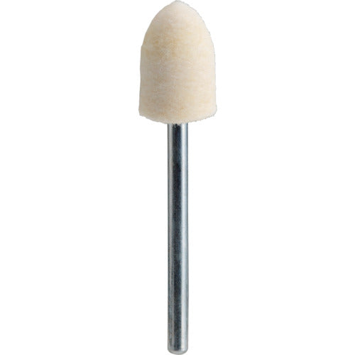TRUSCO Felt Mini Wheel Bullet Type Φ10 Finishing White (10 pieces) SF1015H-W 1 box