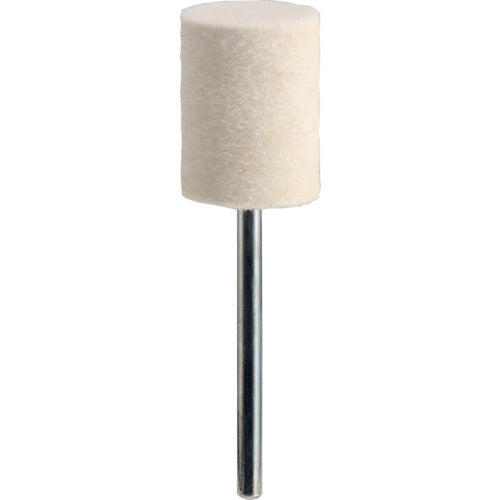 TRUSCO Felt Mini Wheel, Flat, Φ15, For Finishing, White (10 pieces) SF1520S-W, 1 box