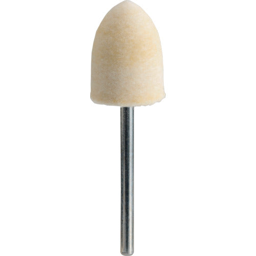 TRUSCO Felt Mini Wheel Bullet Type Φ15 Finishing White (10 pieces) SF1520H-W 1 box