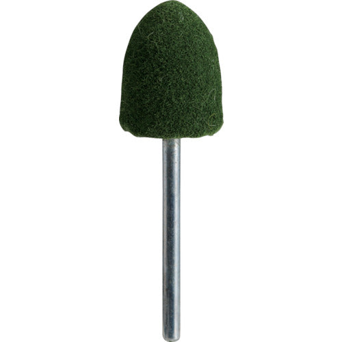 TRUSCO Felt Mini Wheel Bullet Type Φ15 Polishing Green (10 pieces) SF1520H-B 1 box