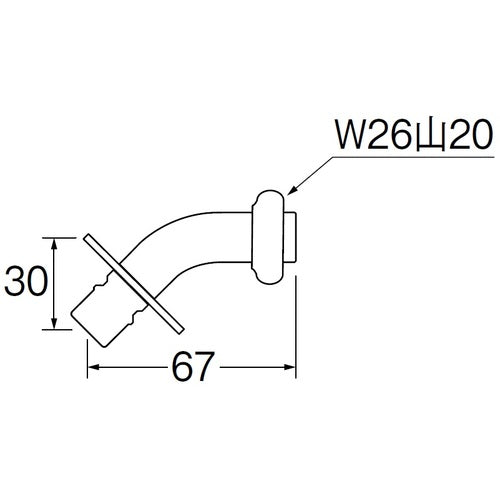 ＳＡＮＥＩ　洗濯機用Ｌ型ニップル　PY125-4TX-16　1 個