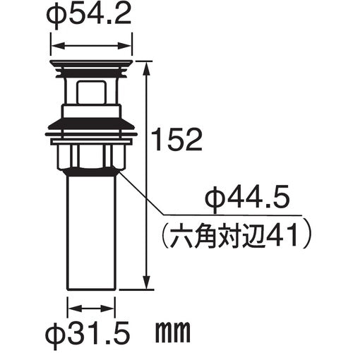 ＳＡＮＥＩ　横穴排水栓　PH778-X-32　1 個