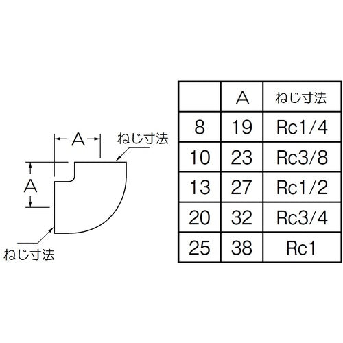 SANEI 스테인레스 스틸 엘보 TS730B-13 1 개