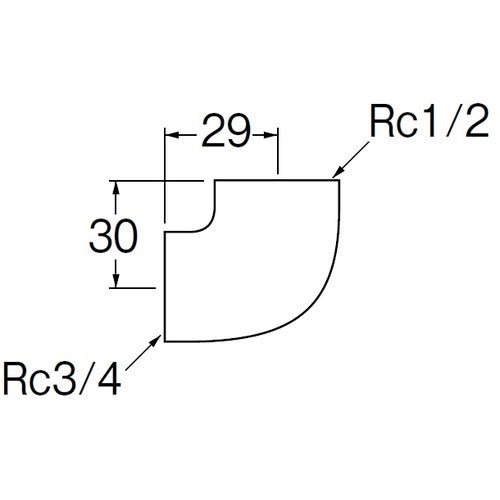 SANEI Stainless Steel Different Diameter Elbow JTS730B-1-20X13 1 pc
