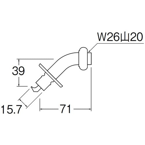 ＳＡＮＥＩ　洗濯機用Ｌ型ニップル　PY122-4TVX-16　1 個