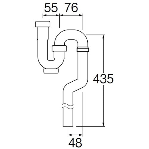 SANEI 편심 S 트랩 PH7002F-32 1개