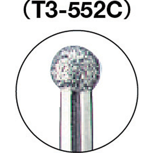 ＴＲＵＳＣＯ　ダイヤモンドバー　Φ３Ｘ軸３　＃１００　T3-552C　1 本