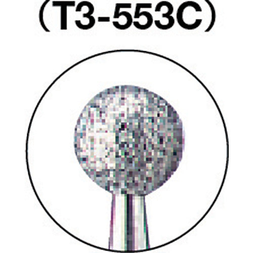 ＴＲＵＳＣＯ　ダイヤモンドバー　Φ４Ｘ軸３　＃１００　T3-553C　1 本