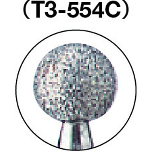 ＴＲＵＳＣＯ　ダイヤモンドバー　Φ５Ｘ軸３　＃１００　T3-554C　1 本