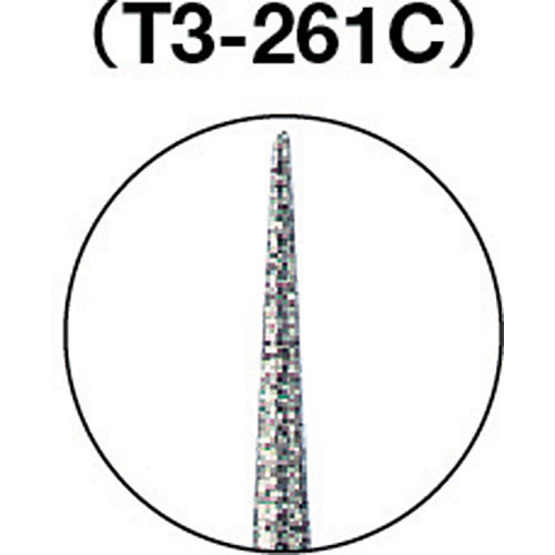 ＴＲＵＳＣＯ　ダイヤモンドバー　Φ３Ｘ刃長２３．２Ｘ軸３　＃１００　T3-261C　1 本