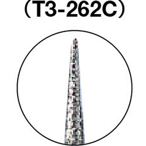 ＴＲＵＳＣＯ　ダイヤモンドバー　Φ４Ｘ刃長２４．８Ｘ軸３　＃１００　T3-262C　1 本