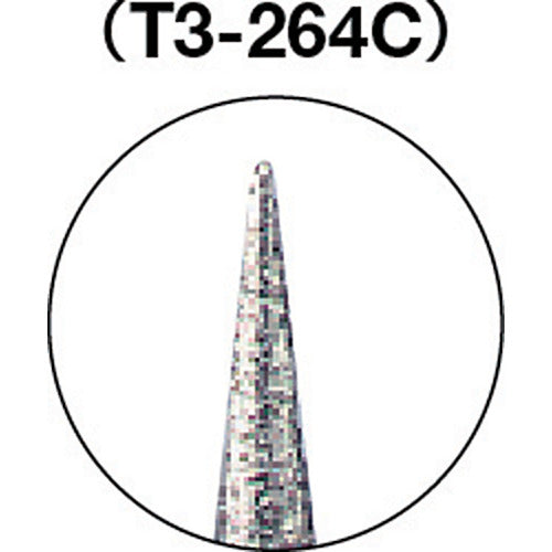 ＴＲＵＳＣＯ　ダイヤモンドバー　Φ６Ｘ刃長２５．１Ｘ軸３　＃１００　T3-264C　1 本