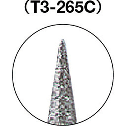 ＴＲＵＳＣＯ　ダイヤモンドバー　Φ８Ｘ刃長２５．２Ｘ軸３　＃１００　T3-265C　1 本