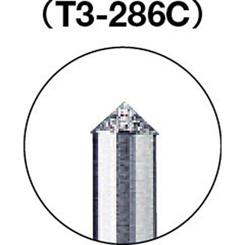 ＴＲＵＳＣＯ　ダイヤモンドバー　Φ３Ｘ刃長１．４Ｘ軸３　＃１００　T3-286C　1 本